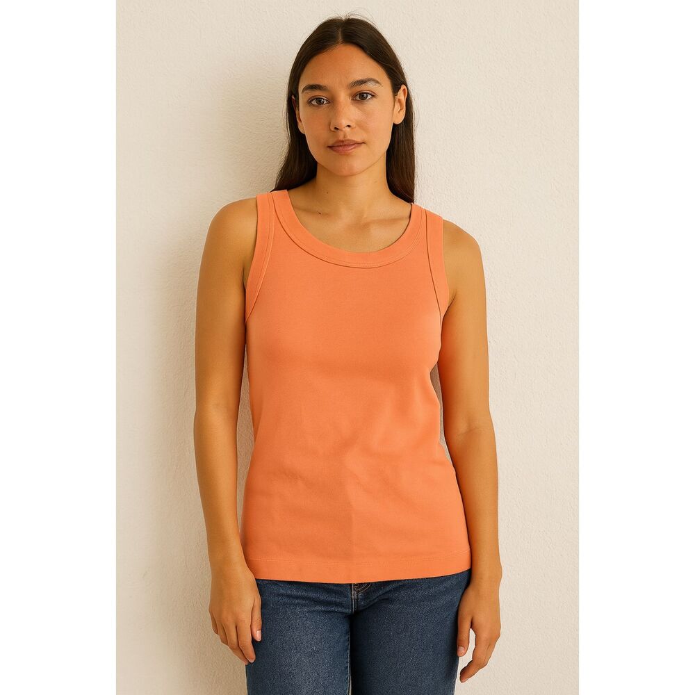 Michael Stars Orange Cotton Tank Top – One Size (OS)